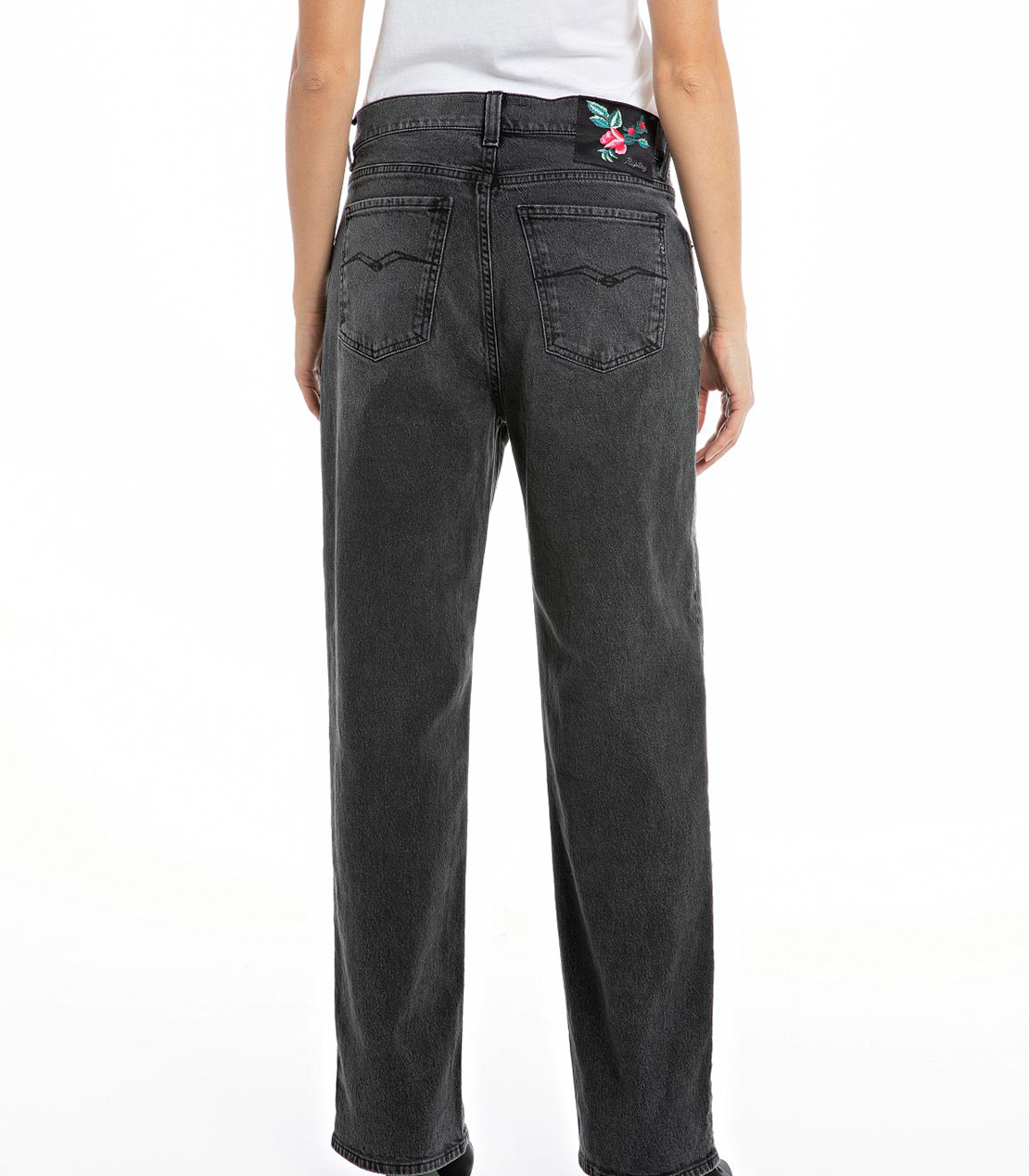 ワイドテーパードフィットZELMAA ダークグレーデニム 詳細画像 ダークグレー 2